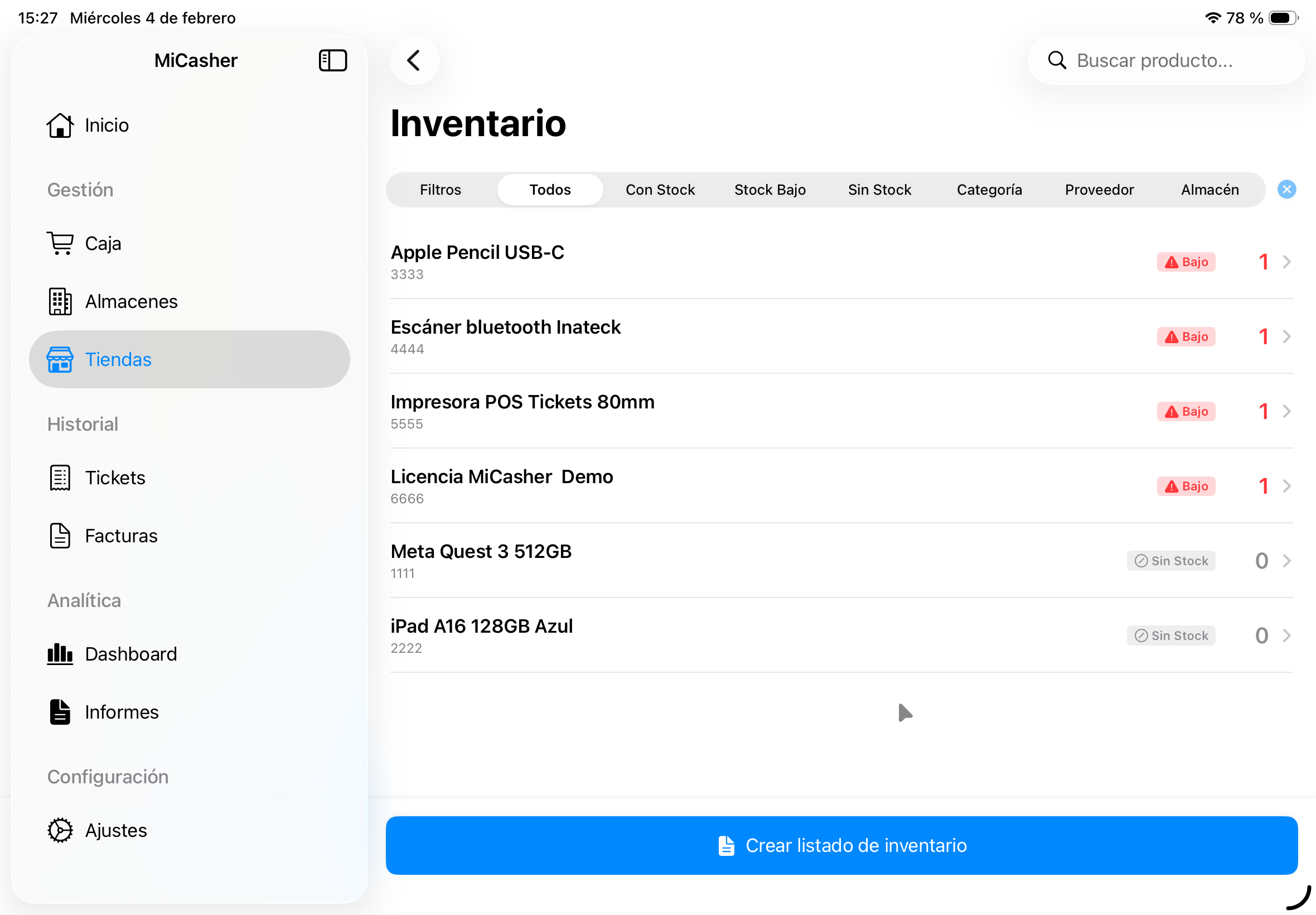 Gestión de Almacén